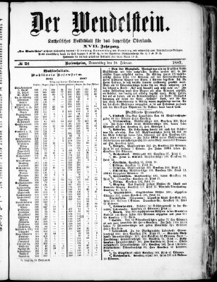 Wendelstein Donnerstag 24. Februar 1887