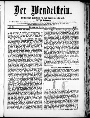 Wendelstein Samstag 26. Februar 1887