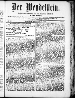 Wendelstein Dienstag 29. März 1887