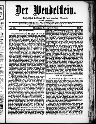 Wendelstein Sonntag 3. April 1887