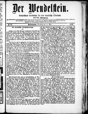 Wendelstein Dienstag 10. Mai 1887