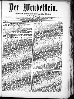 Wendelstein Donnerstag 26. Mai 1887