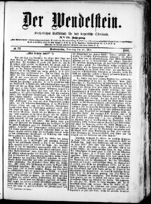 Wendelstein Samstag 28. Mai 1887