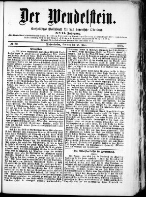 Wendelstein Sonntag 29. Mai 1887