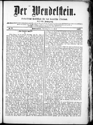 Wendelstein Sonntag 5. Juni 1887