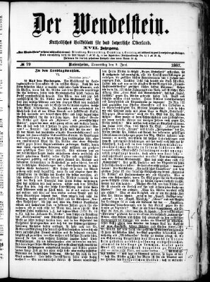 Wendelstein Donnerstag 9. Juni 1887