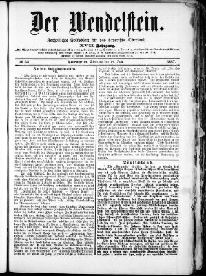 Wendelstein Dienstag 14. Juni 1887