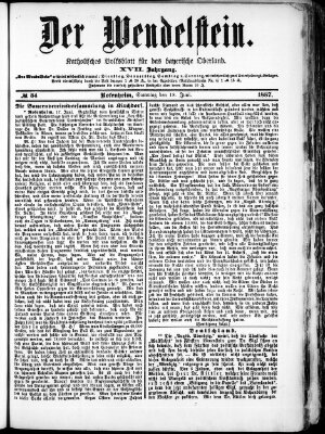 Wendelstein Samstag 18. Juni 1887