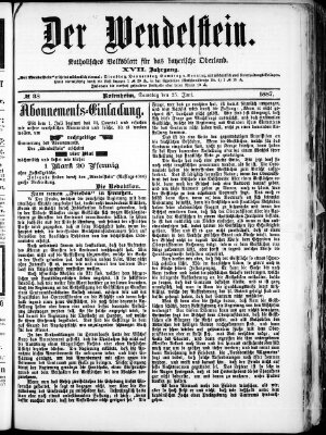 Wendelstein Samstag 25. Juni 1887