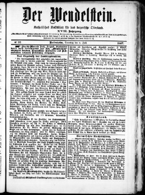 Wendelstein Samstag 2. Juli 1887