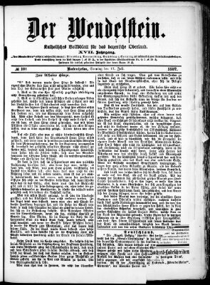 Wendelstein Sonntag 17. Juli 1887