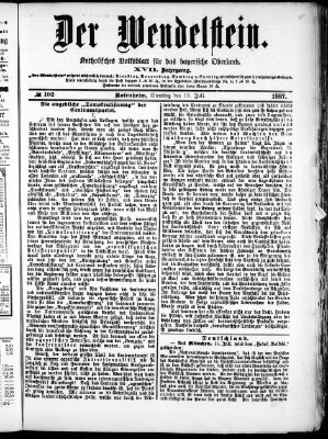 Wendelstein Dienstag 19. Juli 1887