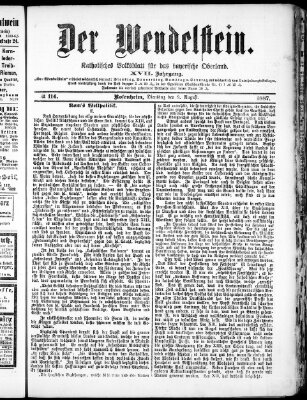 Wendelstein Dienstag 9. August 1887