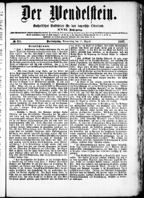 Wendelstein Donnerstag 11. August 1887