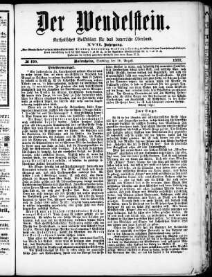 Wendelstein Samstag 20. August 1887