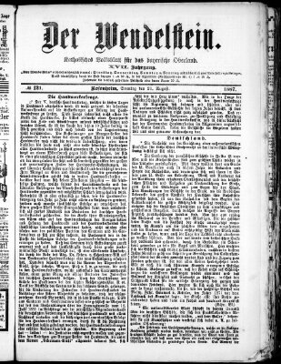 Wendelstein Sonntag 21. August 1887