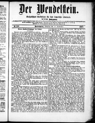 Wendelstein Samstag 10. September 1887