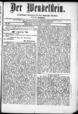 Wendelstein Dienstag 27. September 1887