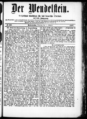 Wendelstein Sonntag 9. Oktober 1887