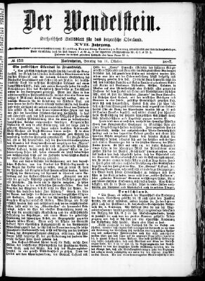 Wendelstein Sonntag 16. Oktober 1887