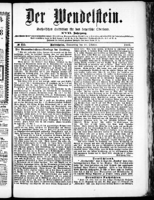 Wendelstein Donnerstag 20. Oktober 1887