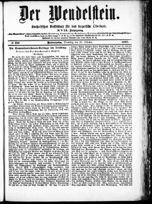 Wendelstein Dienstag 25. Oktober 1887