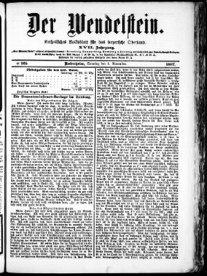 Wendelstein Sonntag 6. November 1887