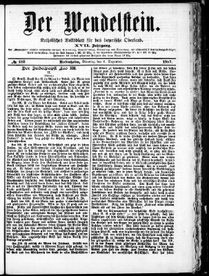 Wendelstein Dienstag 6. Dezember 1887