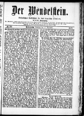 Wendelstein Samstag 10. Dezember 1887