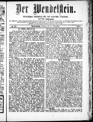 Wendelstein Sonntag 11. Dezember 1887