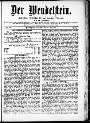 Wendelstein Donnerstag 15. Dezember 1887