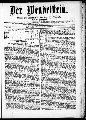 Wendelstein Dienstag 20. Dezember 1887