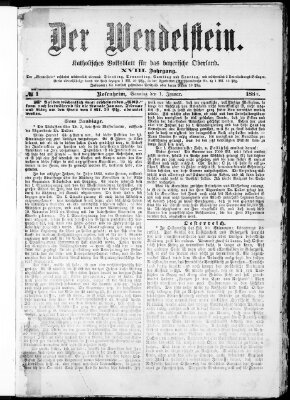 Wendelstein Sonntag 1. Januar 1888