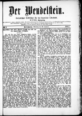 Wendelstein Dienstag 10. Januar 1888