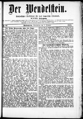 Wendelstein Donnerstag 9. Februar 1888