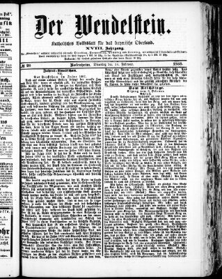 Wendelstein Dienstag 14. Februar 1888