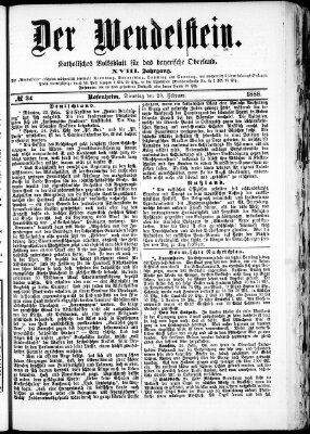 Wendelstein Dienstag 28. Februar 1888