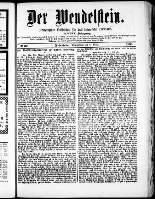 Wendelstein Donnerstag 8. März 1888