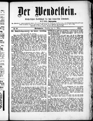 Wendelstein Samstag 10. März 1888