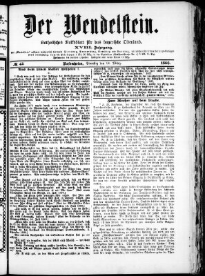 Wendelstein Sonntag 18. März 1888