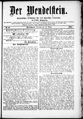 Wendelstein Dienstag 20. März 1888