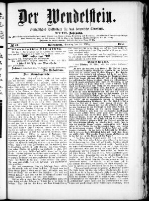 Wendelstein Sonntag 25. März 1888