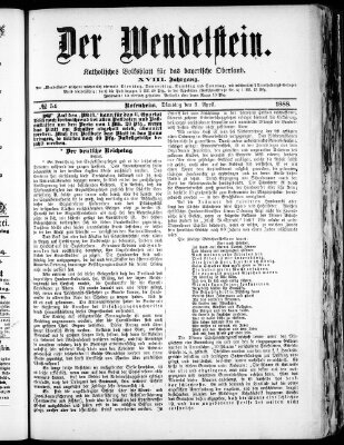 Wendelstein Dienstag 3. April 1888