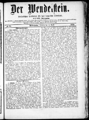 Wendelstein Sonntag 15. April 1888