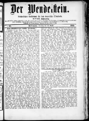 Wendelstein Sonntag 22. April 1888