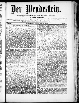 Wendelstein Dienstag 24. April 1888