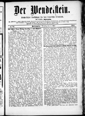 Wendelstein Dienstag 8. Mai 1888