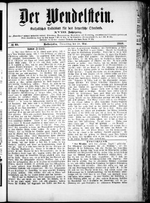 Wendelstein Donnerstag 24. Mai 1888