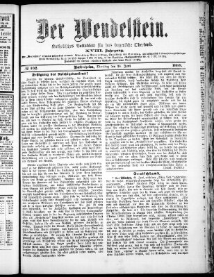 Wendelstein Dienstag 26. Juni 1888