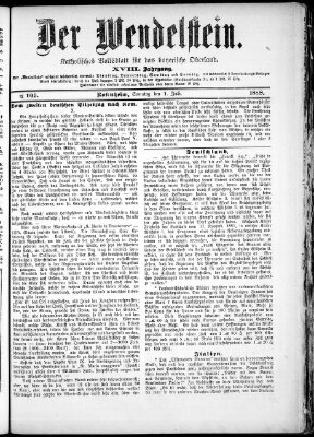 Wendelstein Sonntag 1. Juli 1888